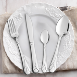 [both] Carl Weill flatware, sculpted handle detail